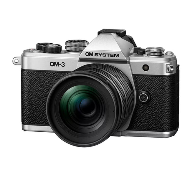 OM System OM-3 (Plateado) + M.Zuiko ED 12-45 mm f/4 PRO (Negro)