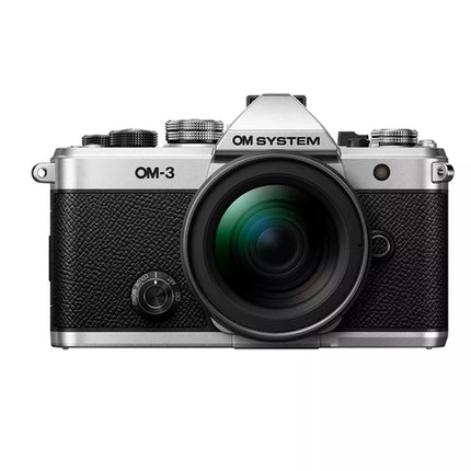 OM System OM-3 (Plateado) + M.Zuiko ED 12-45 mm f/4 PRO (Negro)