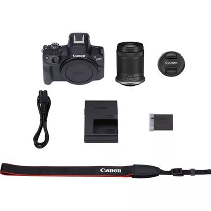 Canon EOS R50 (negra) + RF-S 18-150 mm f/3,5-6,3 IS STM